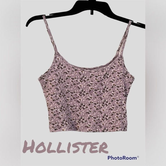 Hollister Floral Cropped Tank Top - Size M - Picture 2 of 4